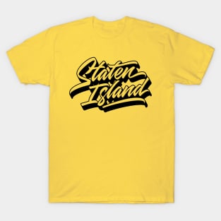 Staten Island custom made calligraphic logo lettering T-Shirt